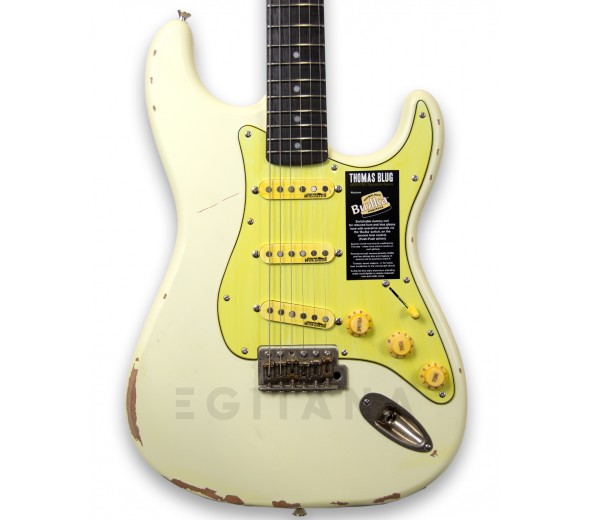 Vintage V6MRTBG Blugocaster Distressed Vintage Branco Vintage V6MRTBG Blugocaster Distressed Vintage Branco